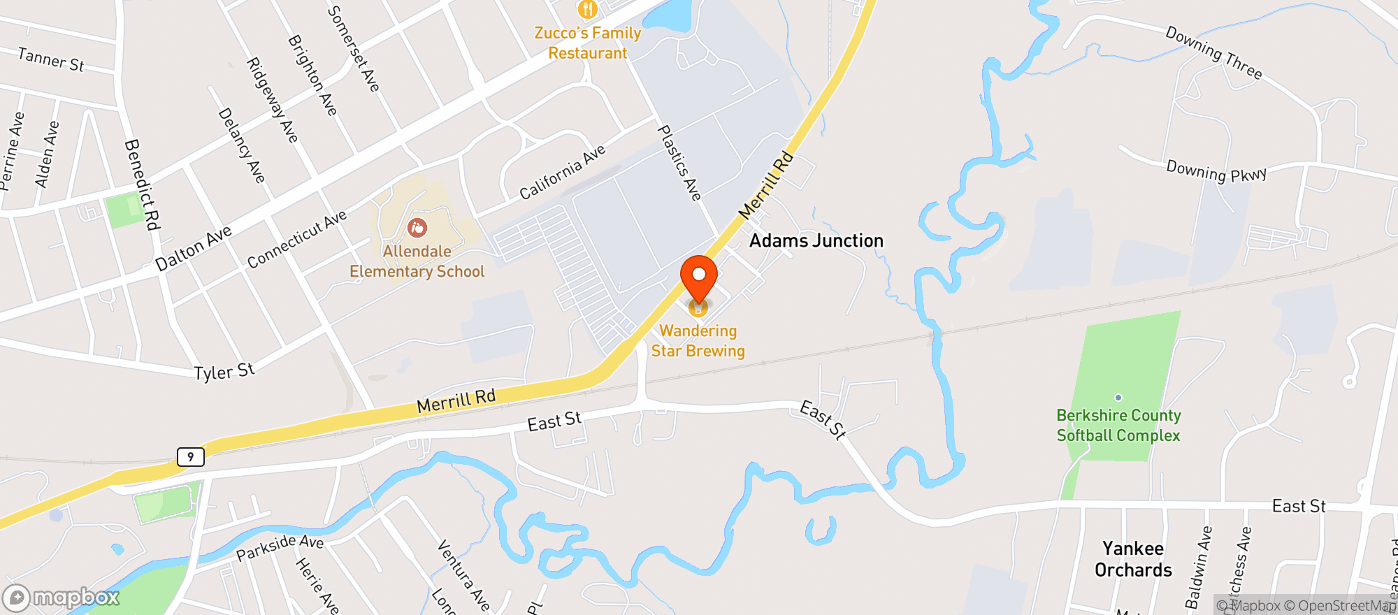 Map showing Wandering Star Brewing Co