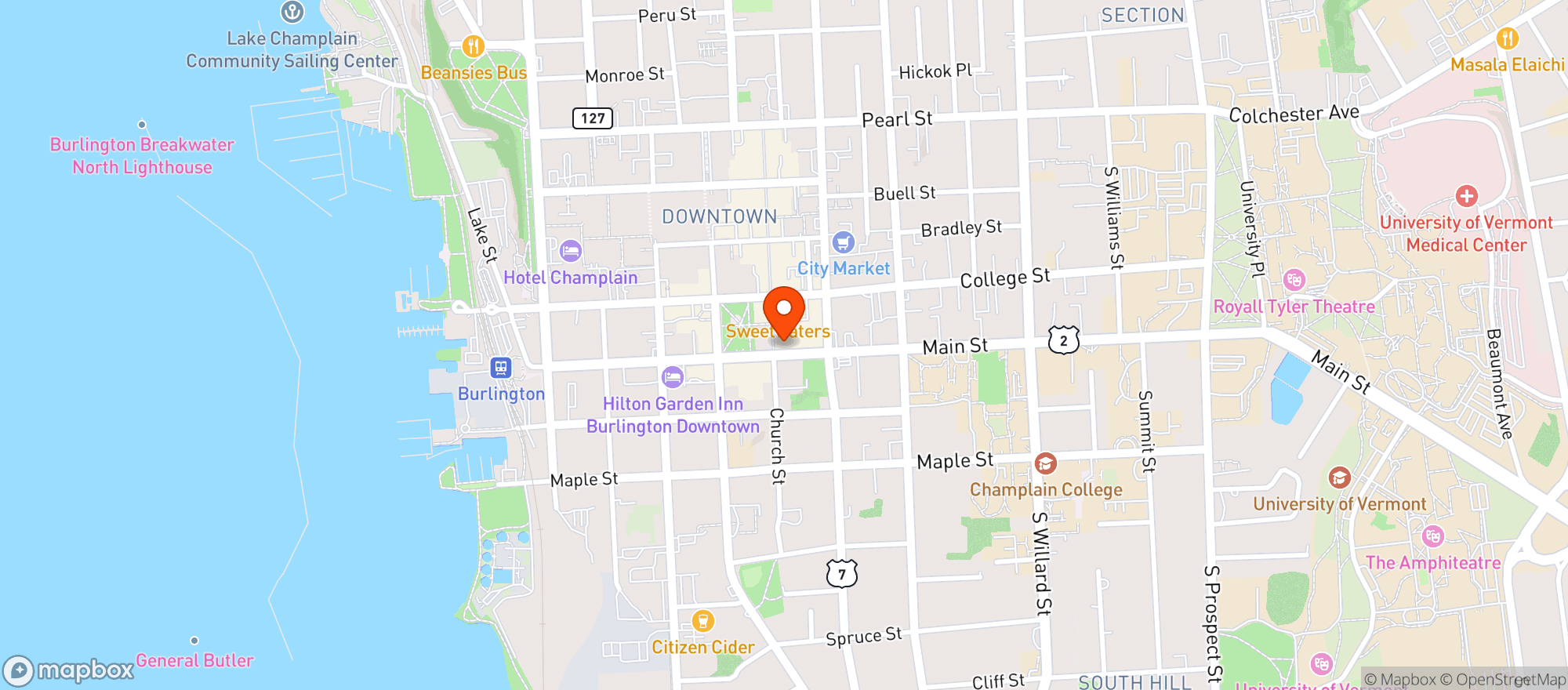 Map showing Honey Road
