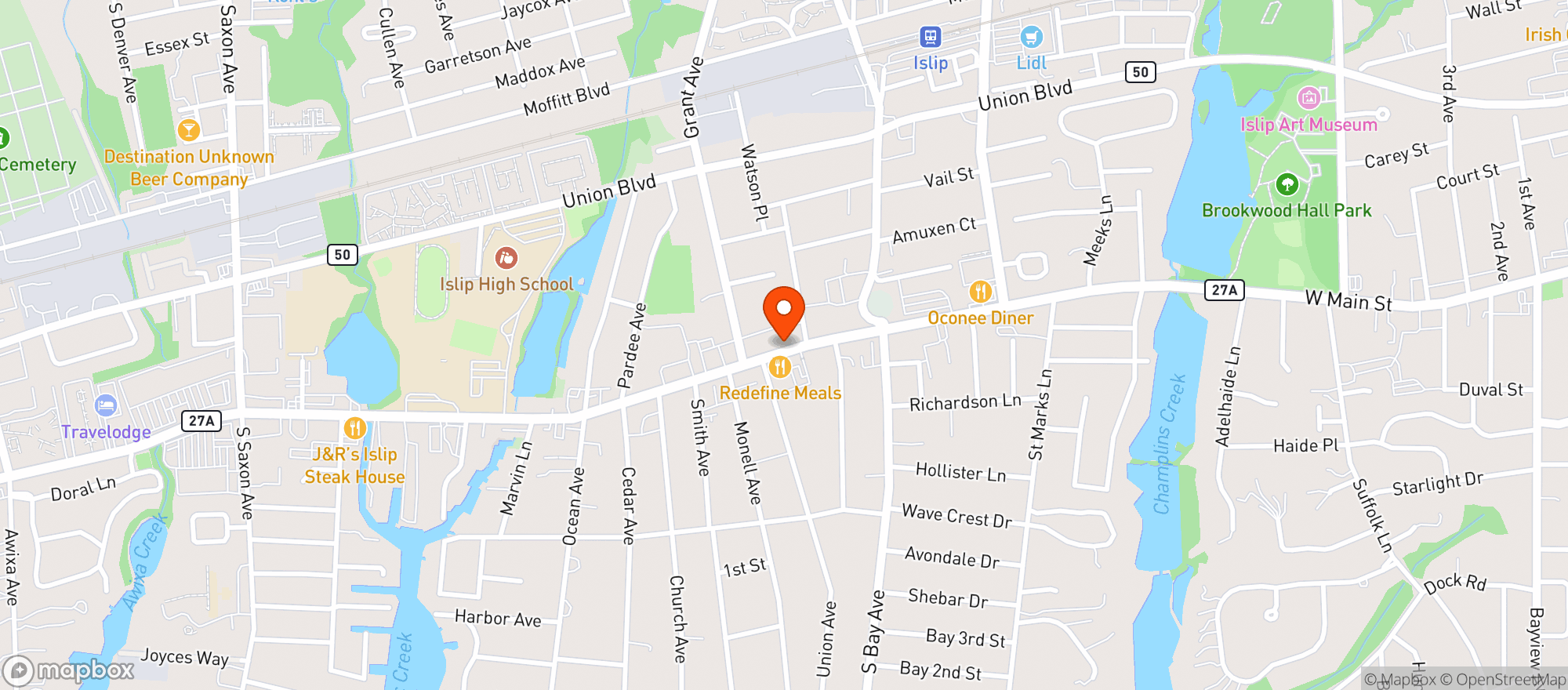 Map showing Stop & Shop