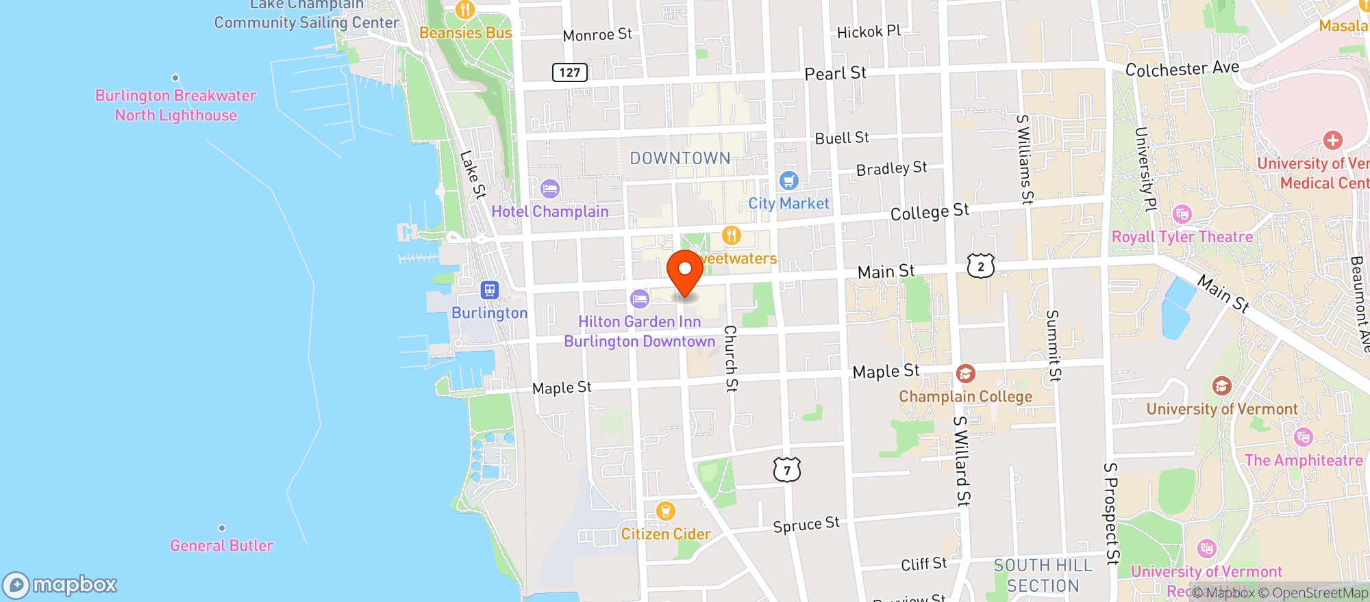 Map showing Trattoria Delia