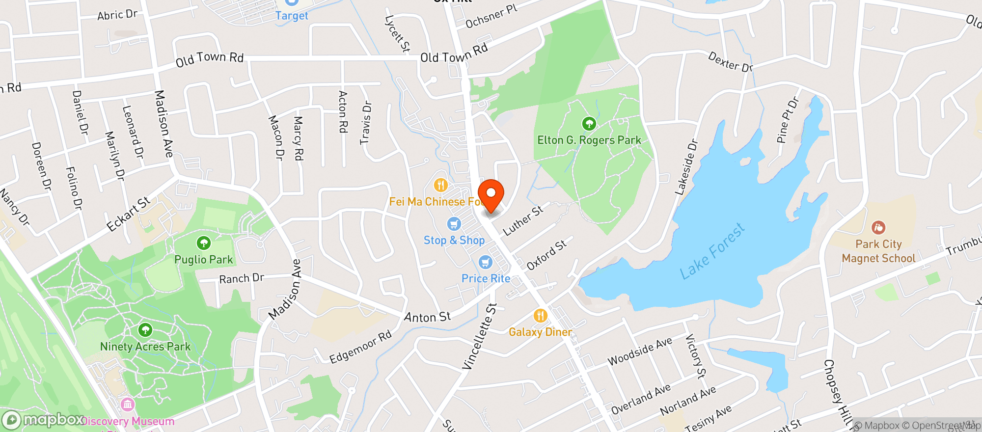 Map showing D Alba Liquor Store