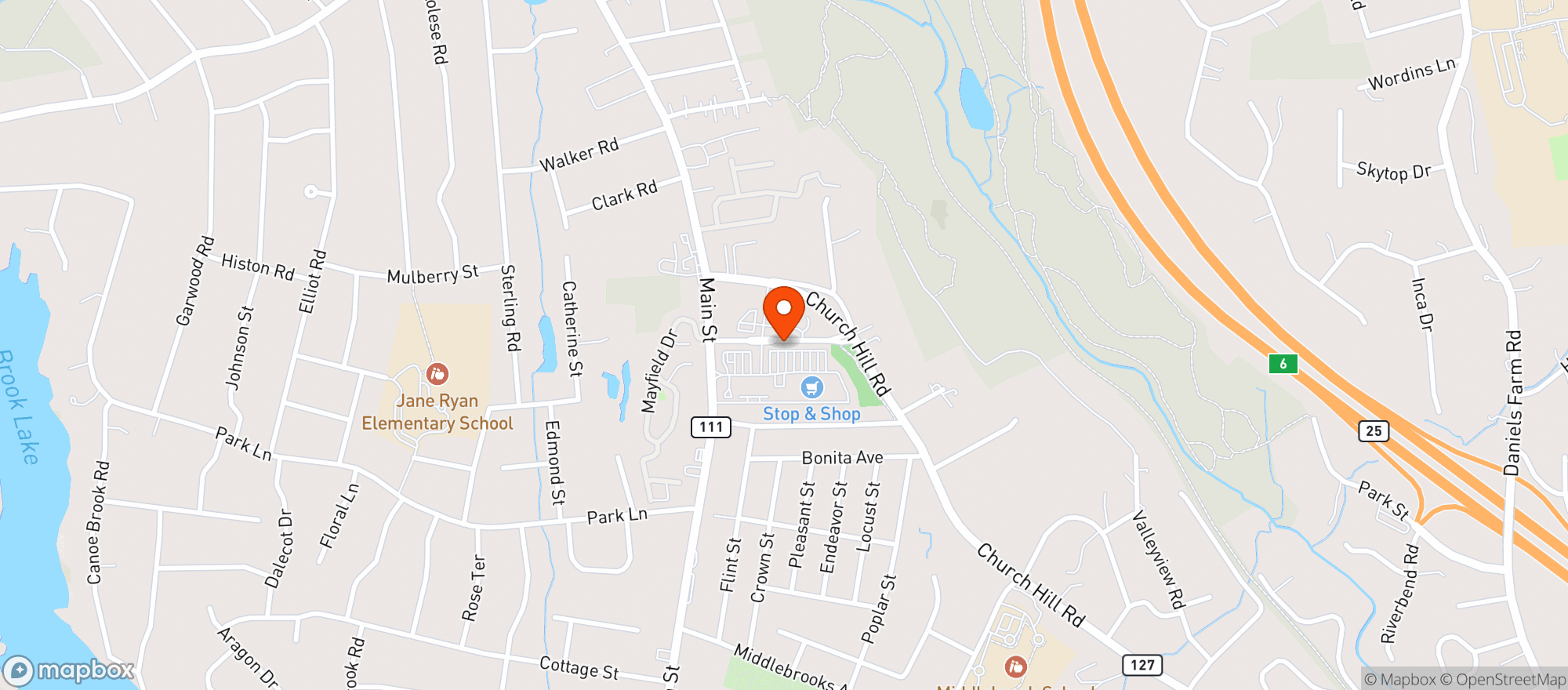Map showing Stop & Shop - 0620 - Trumbull