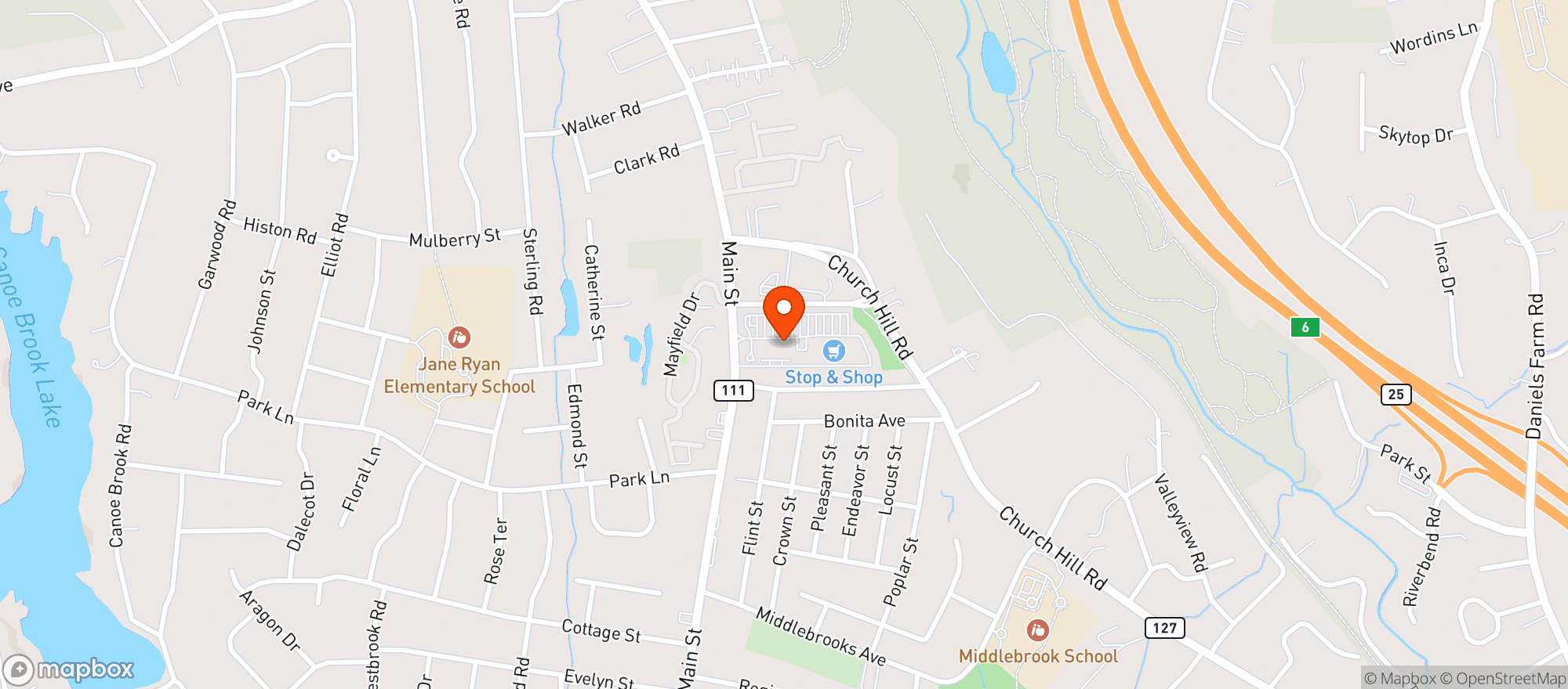 Map showing Bottomline Wine & Spirits
