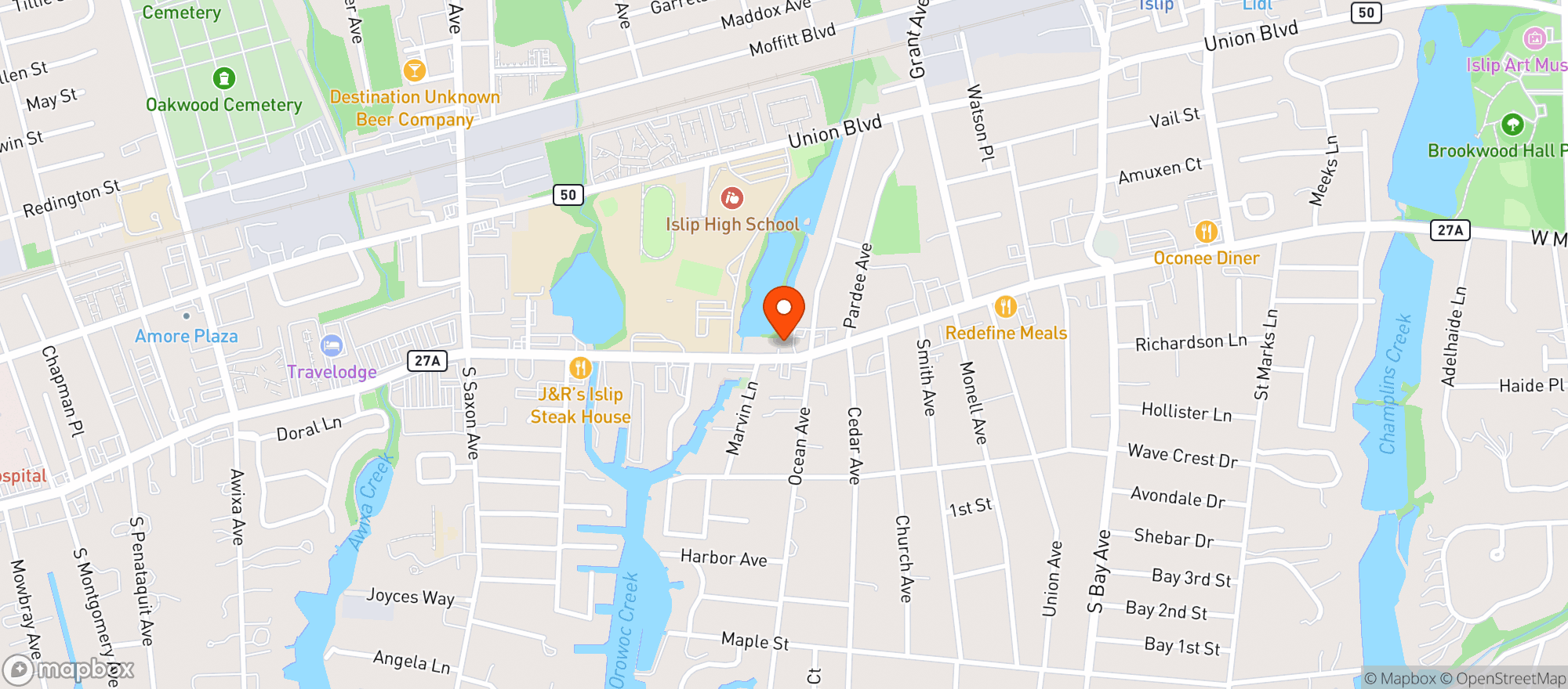 Map showing Beer Shack