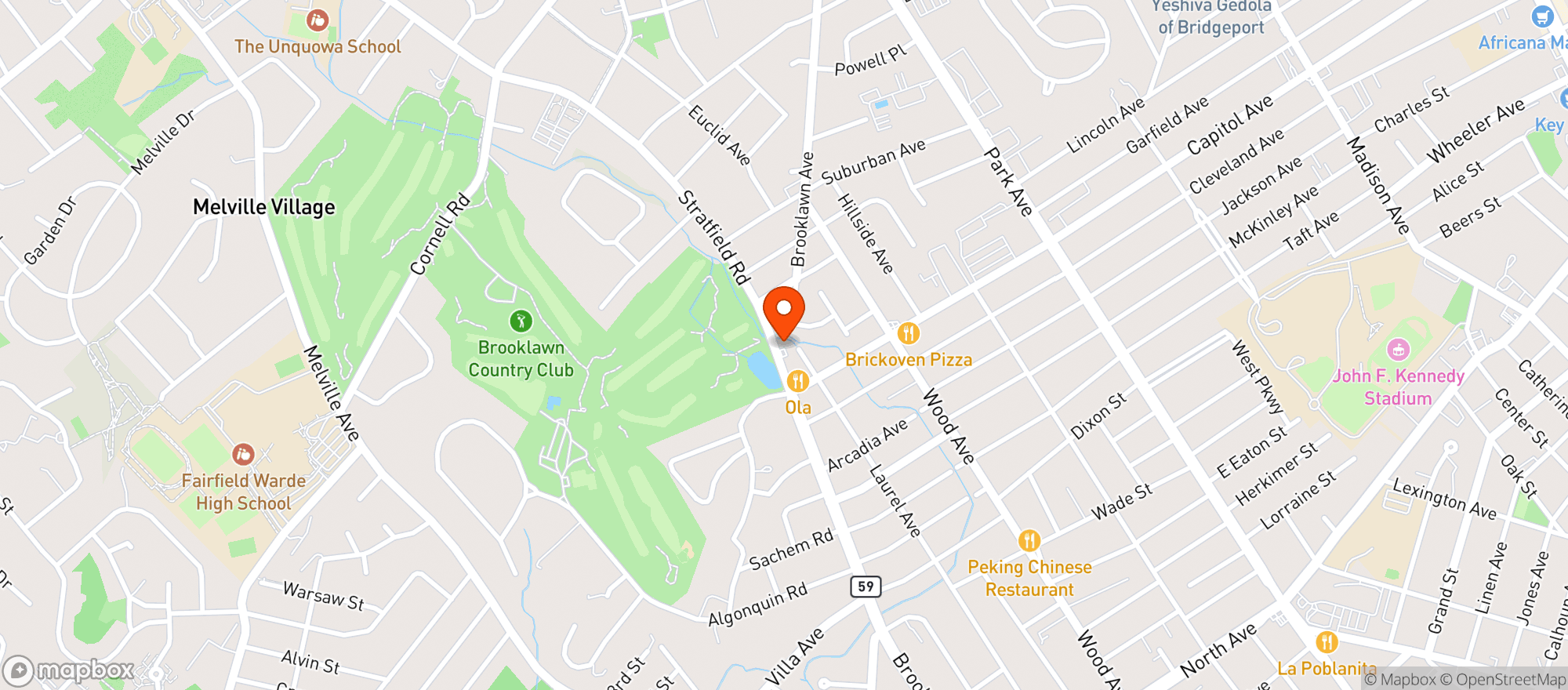 Map showing Brooklawn Discount Liquor