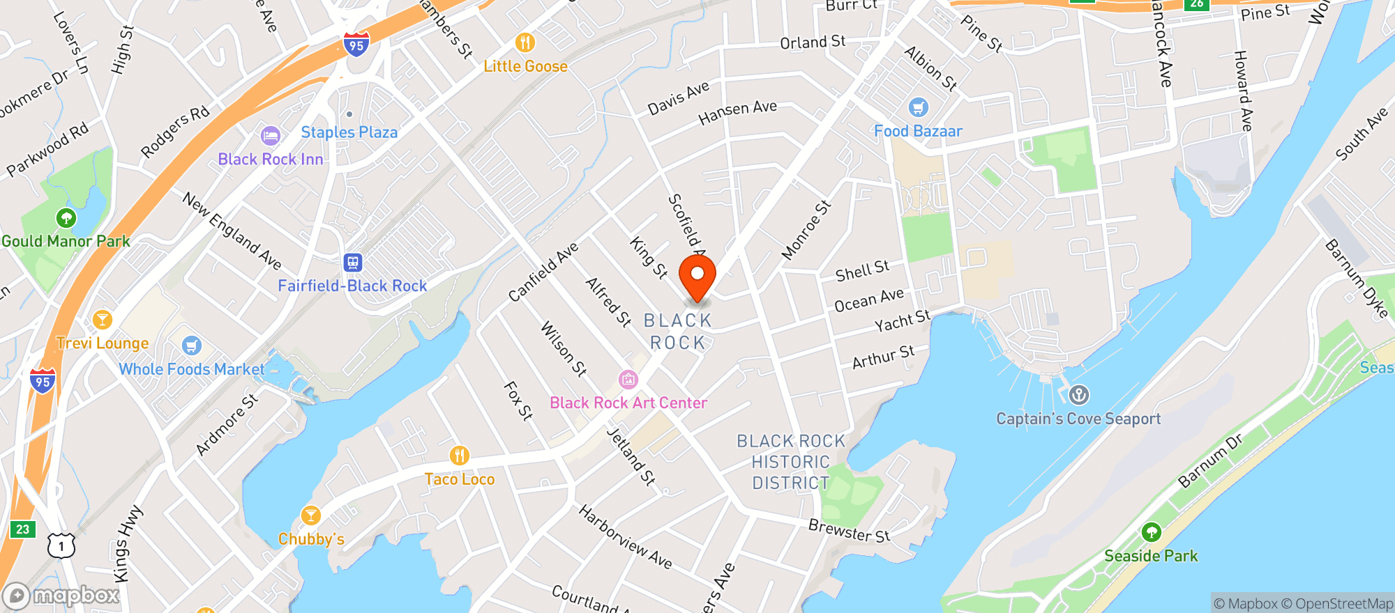 Map showing Juliannes Wine & Liquor