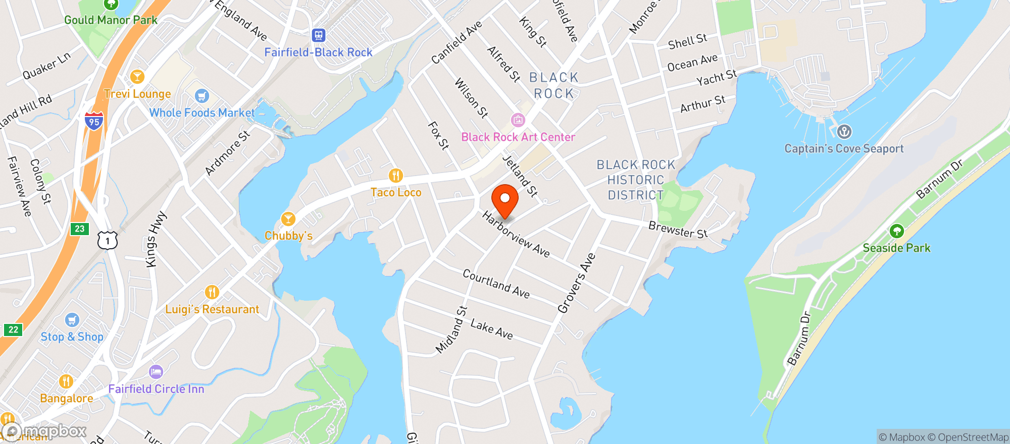 Map showing Harborview Market