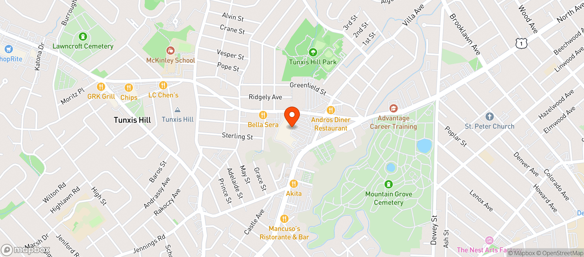 Map showing Stop & Shop
