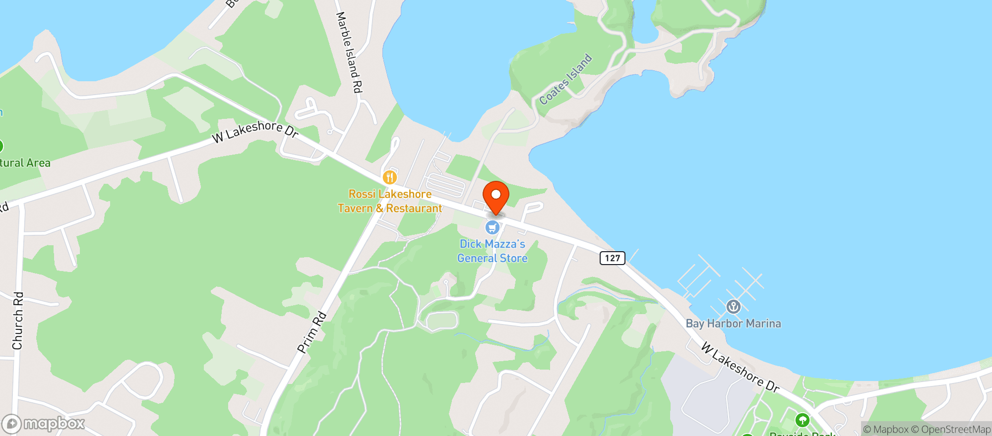 Map showing Mazza Dick Liquor Store