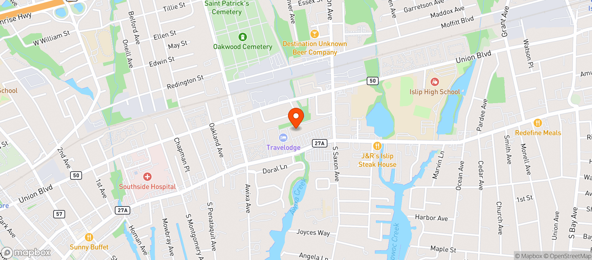 Map showing Stop & Shop