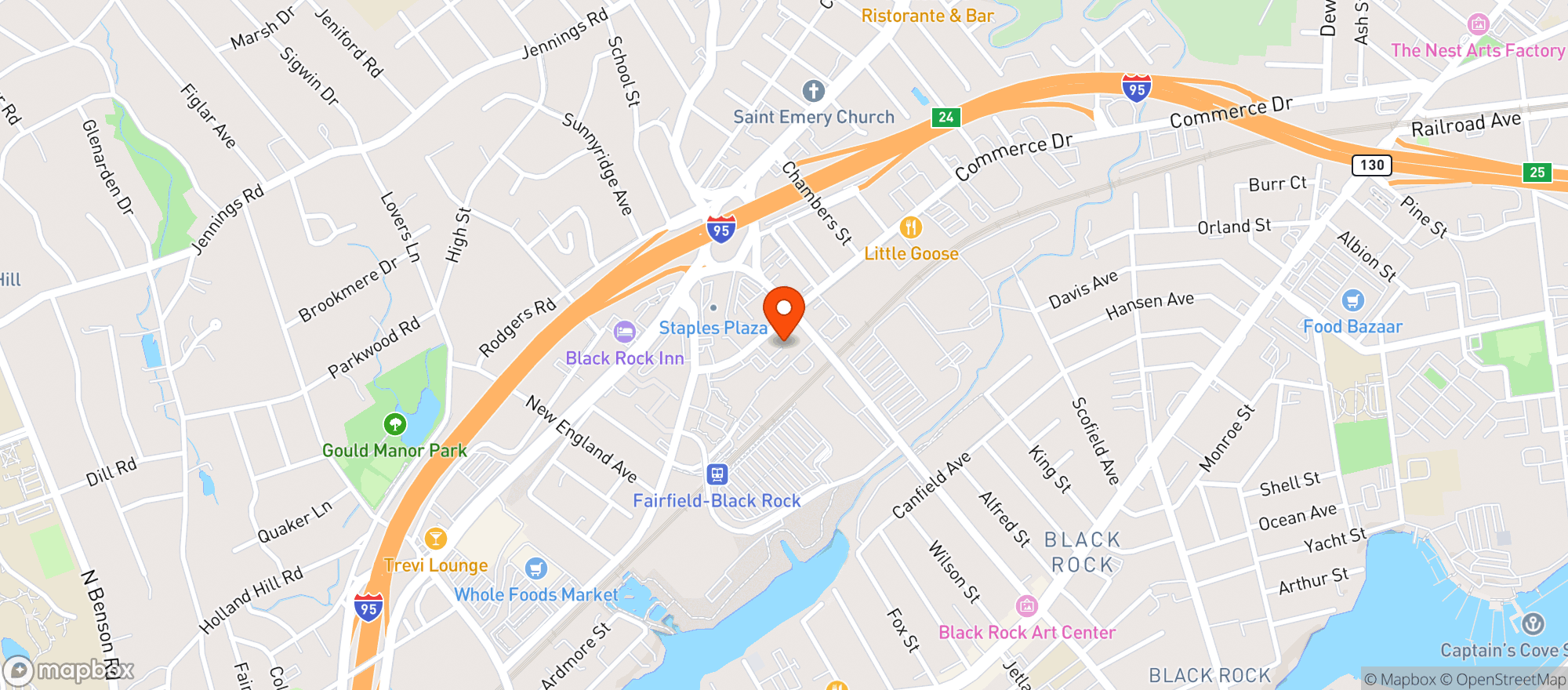 Map showing Sallys Apizza