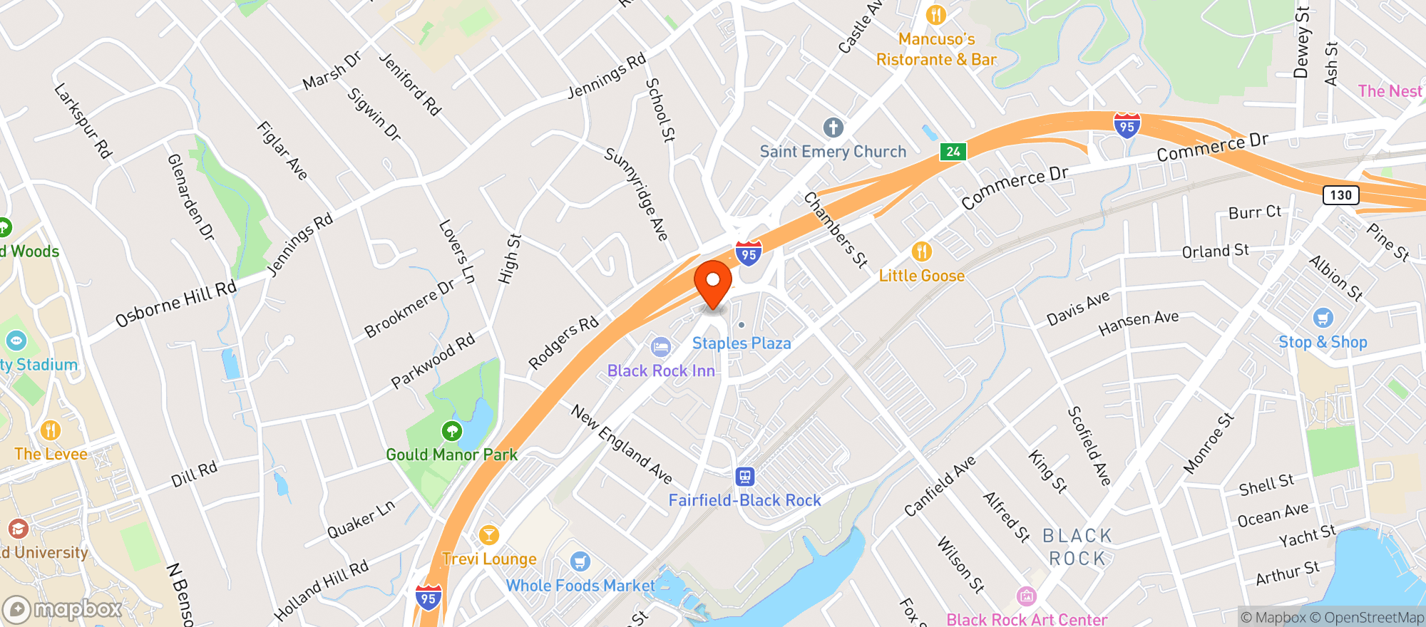 Map showing Al's Warehouse Fairfield