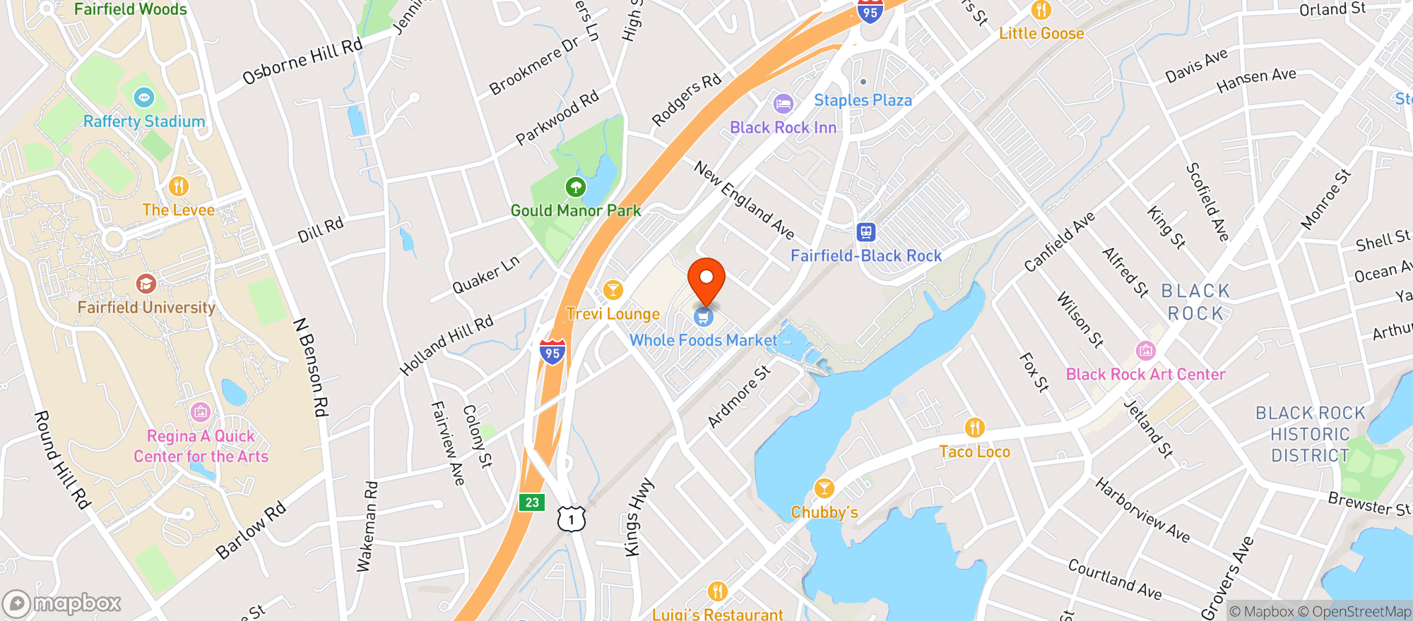 Map showing Wholefoods