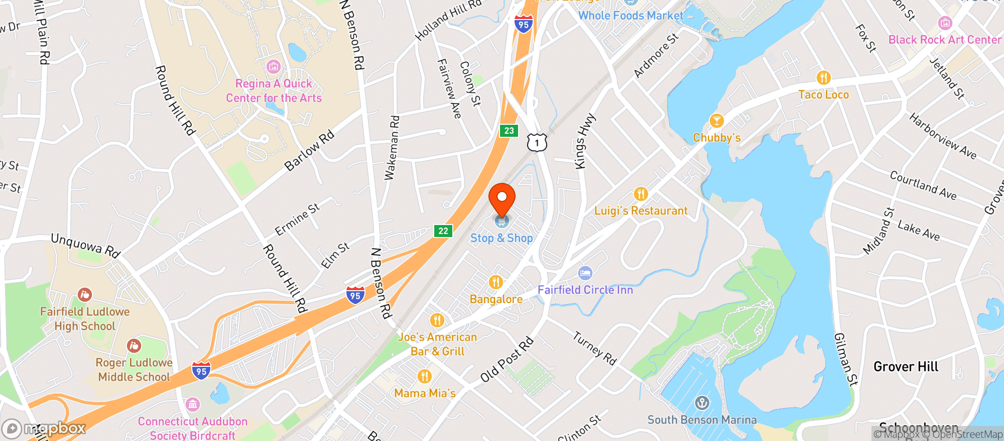 Map showing Stop & Shop - 0650 - Fairfield