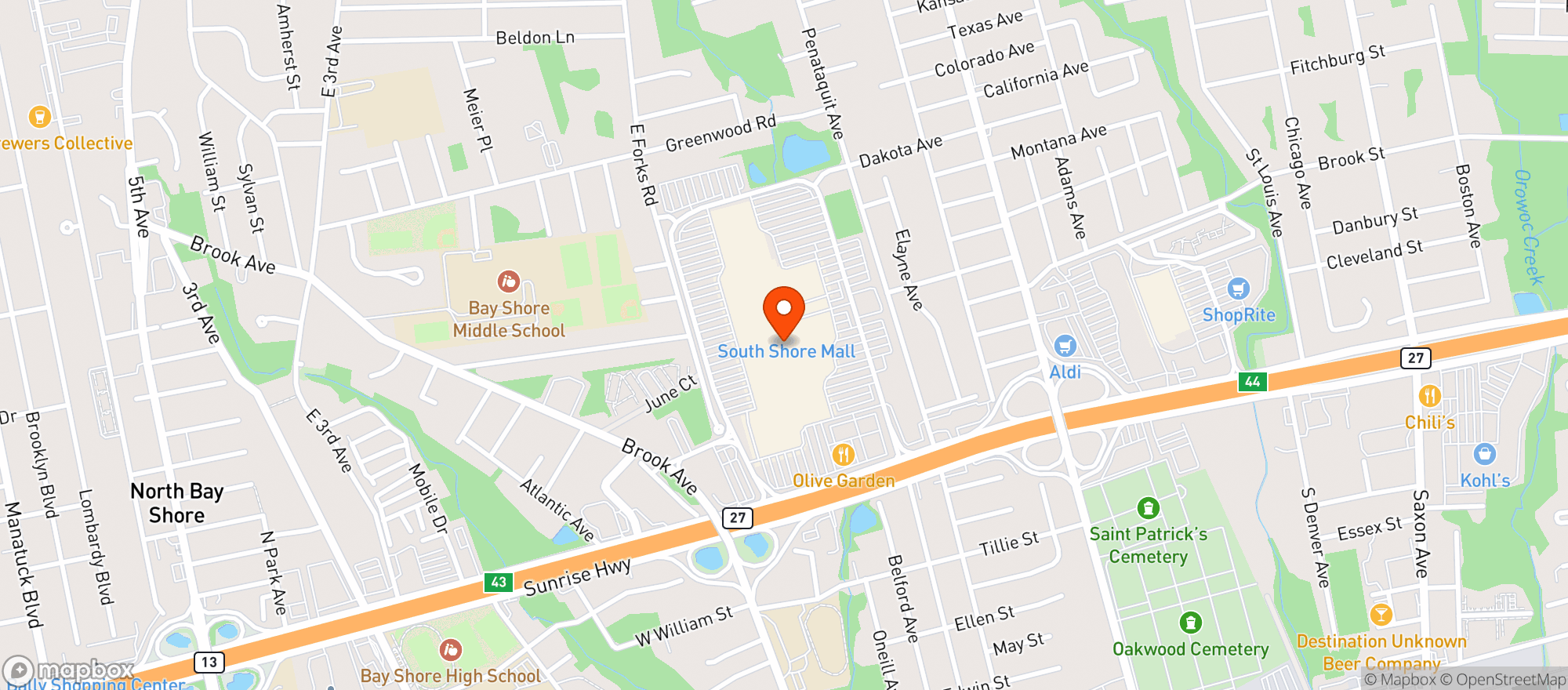 Map showing Blaze Pizza