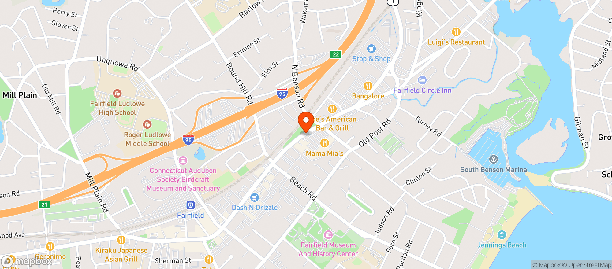 Map showing Mos Wine & Spirits