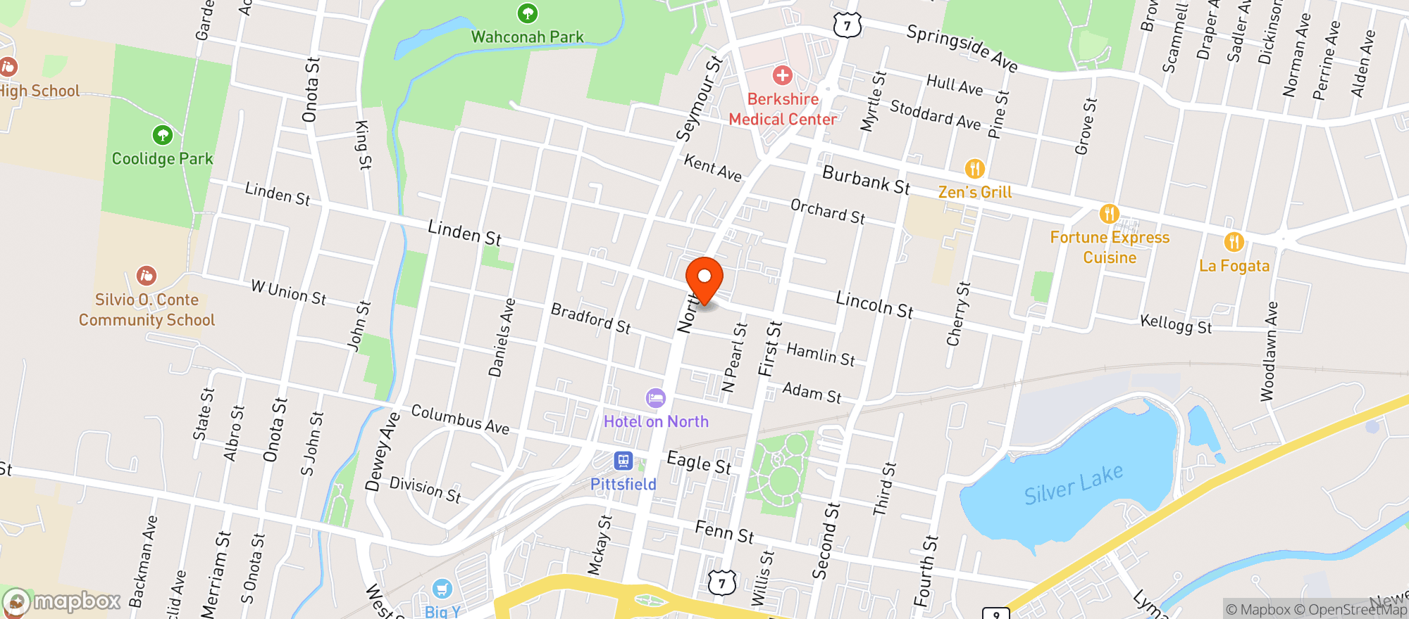 Map showing Dotties Coffee Lounge