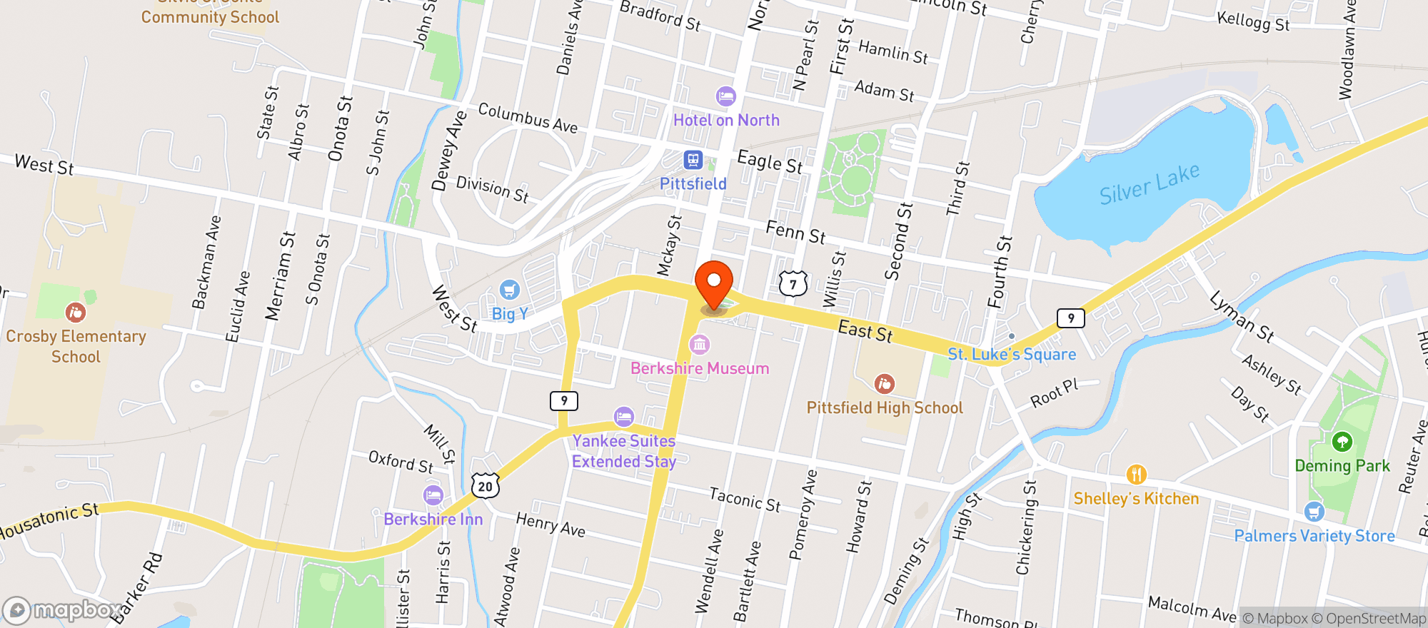 Map showing Patricks Pub