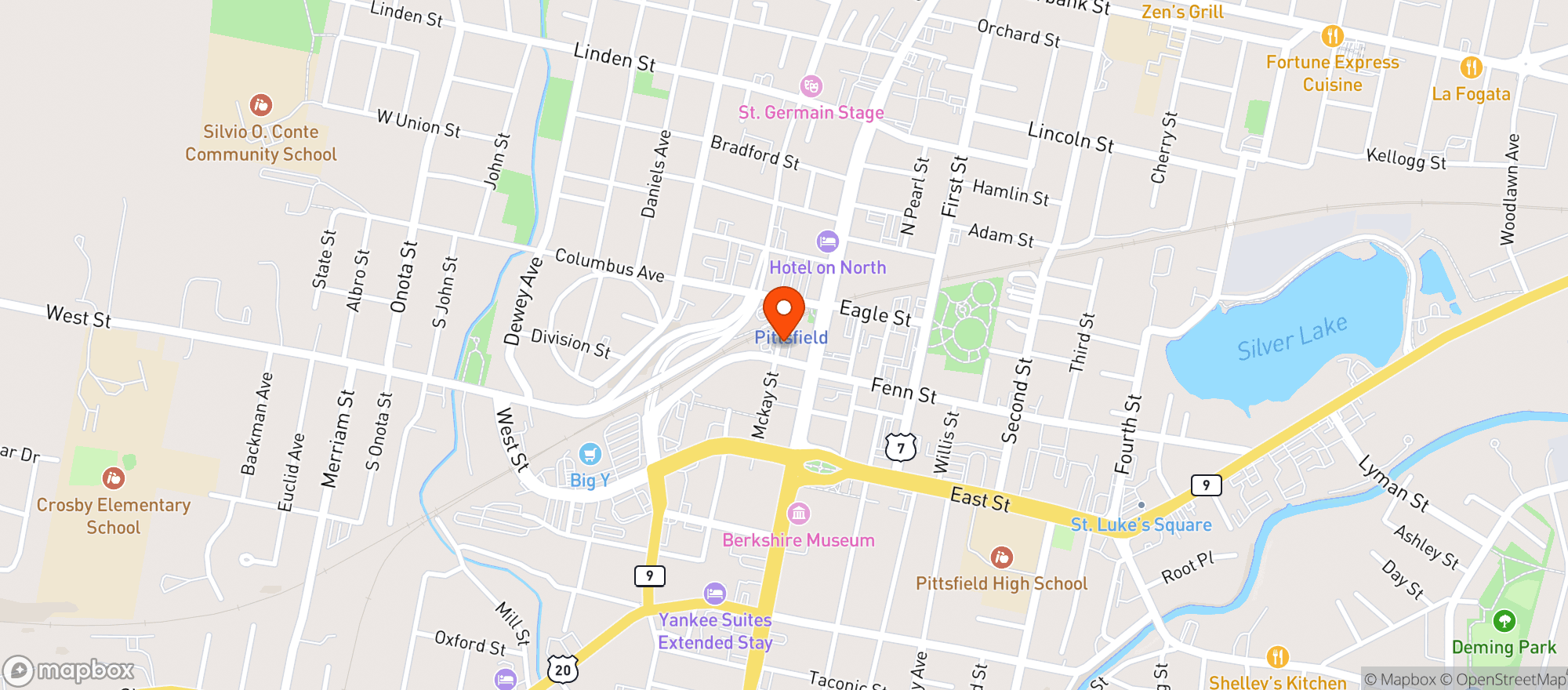 Map showing WANDER Berkshires