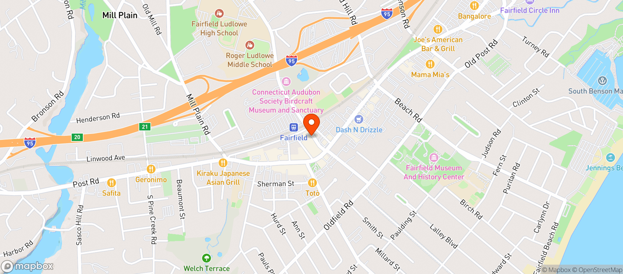 Map showing J.B. Percival Co