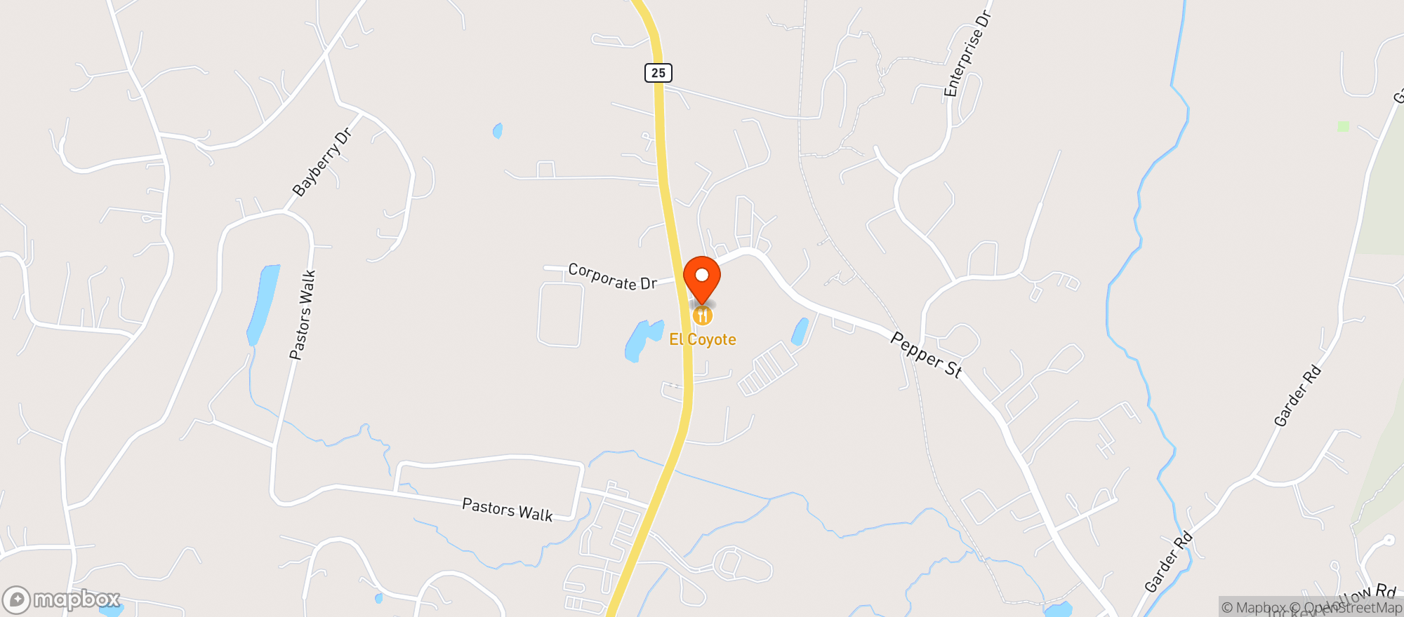 Map showing Tollgate Wines #0700301329
