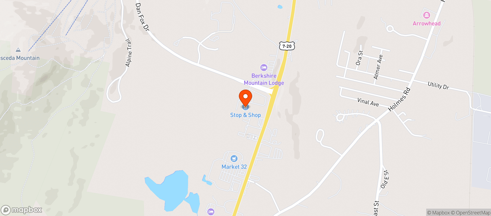 Map showing Stop & Shop - 0021 - Pittsfield