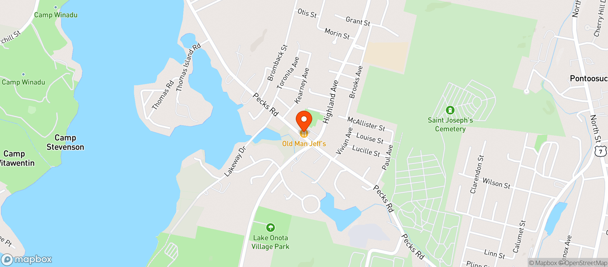 Map showing Johnnies Superstore