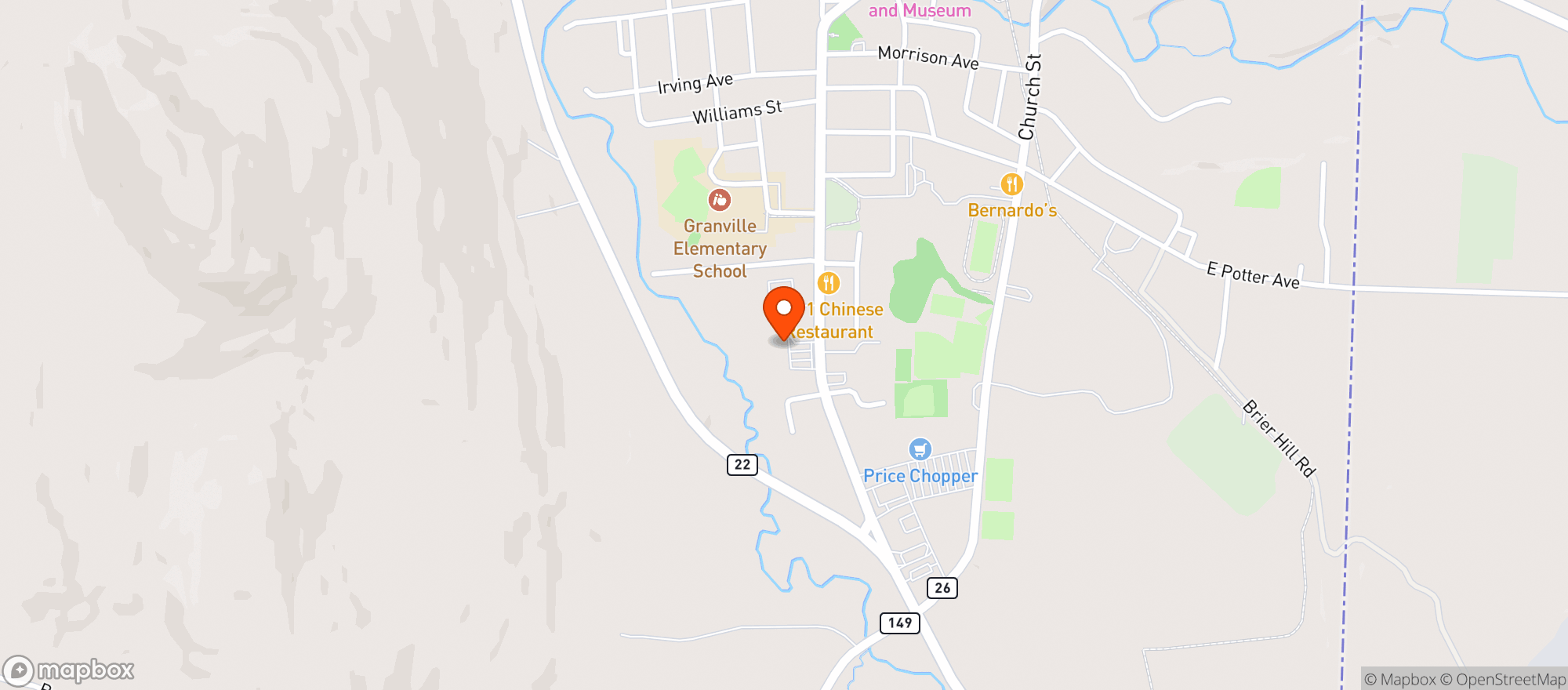 Map showing BEVERAGE WAREHOUSE
