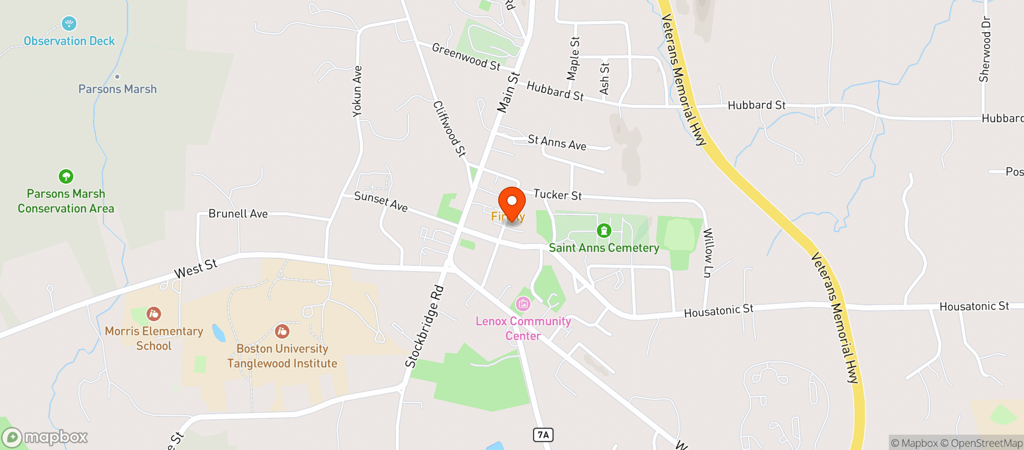Map showing Bistro Zinc