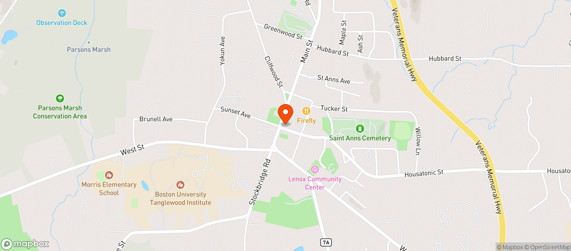 Map showing Loeb's Foodtown
