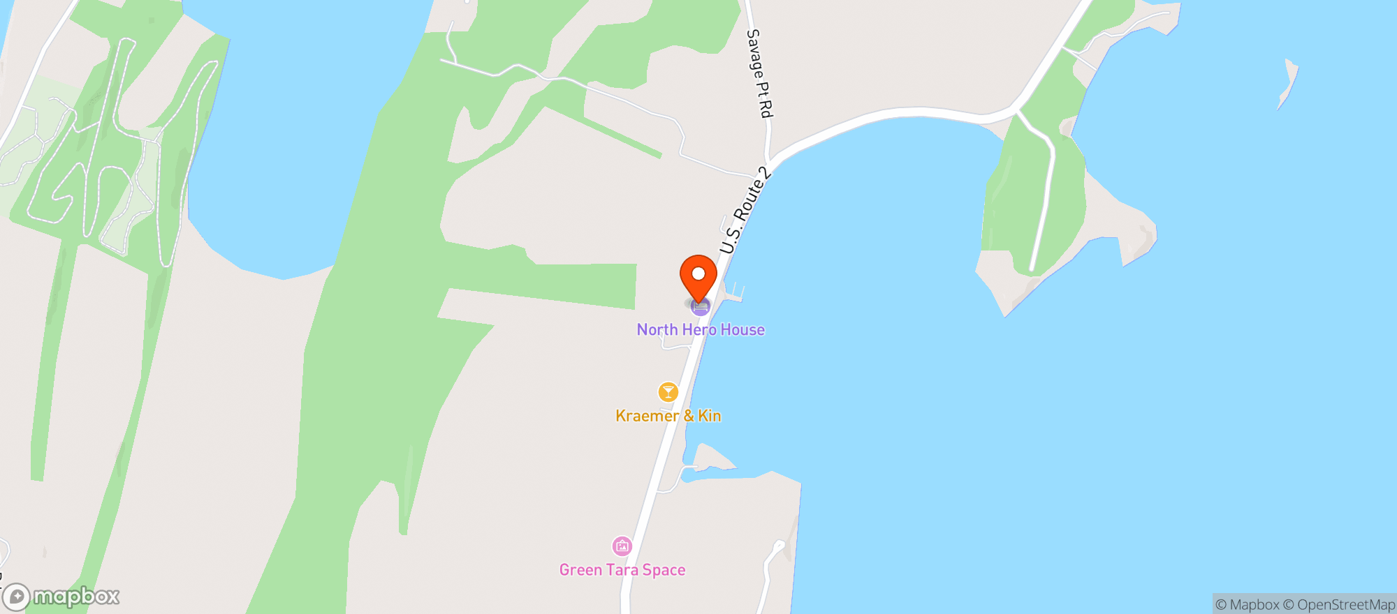 Map showing North Hero House