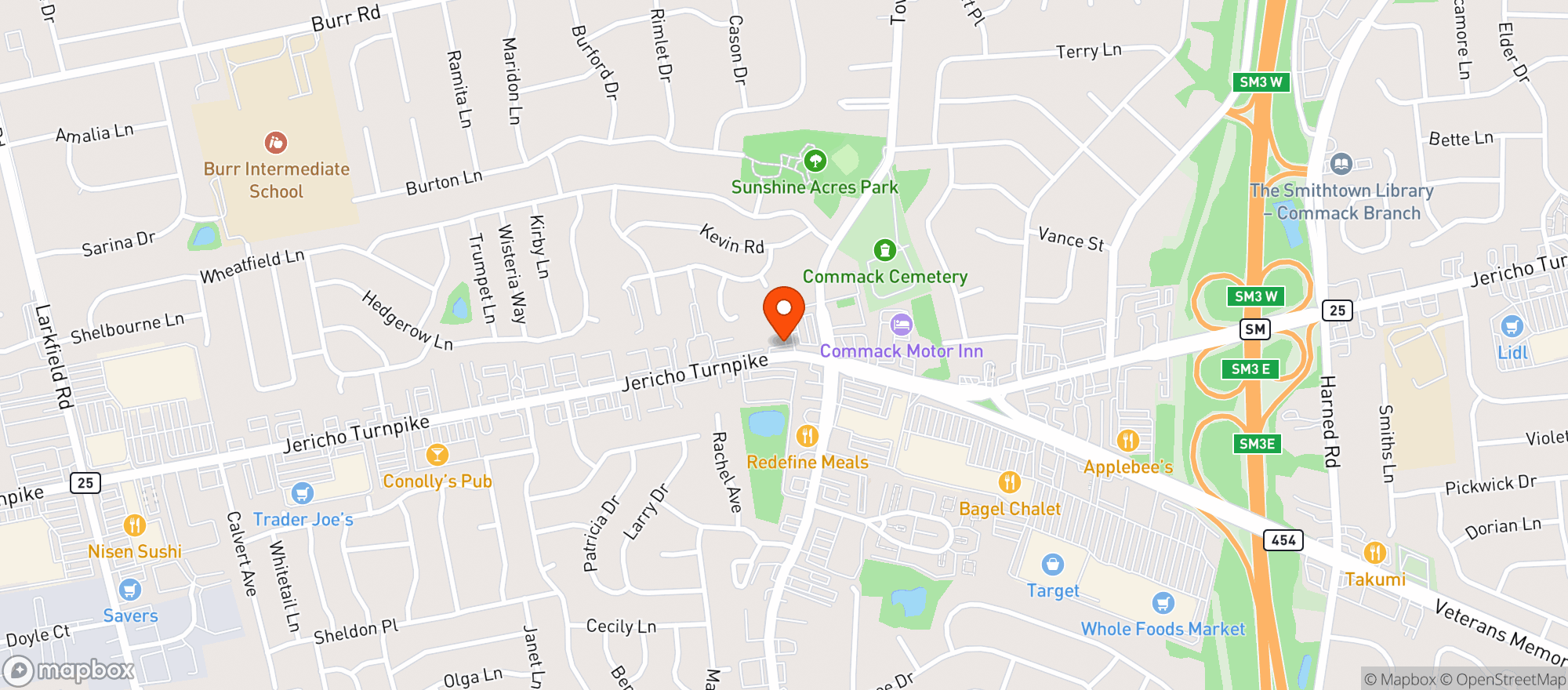 Map showing Anthony's Coal Fired Pizza