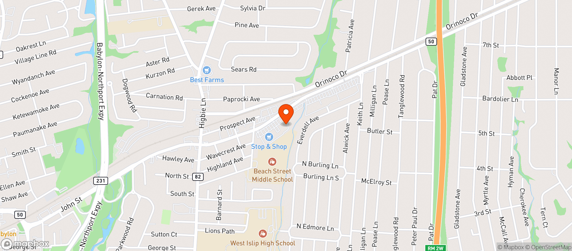 Map showing New Union wine & liquor LLC