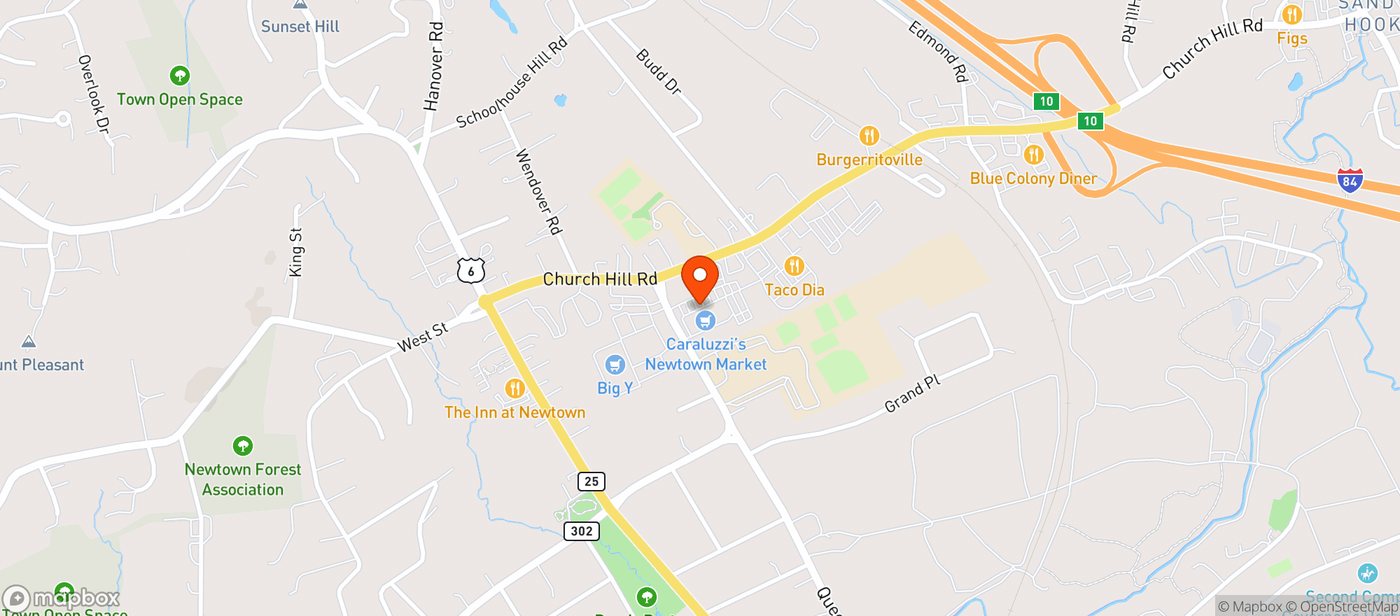 Map showing Caraluzzis Newtown Market