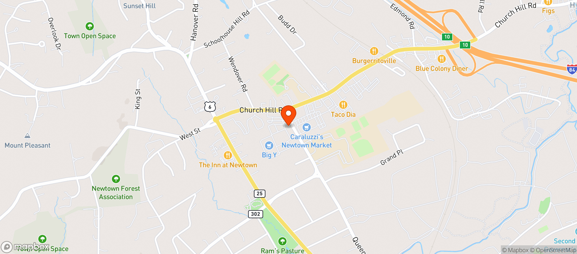 Map showing Big Y Supermarket