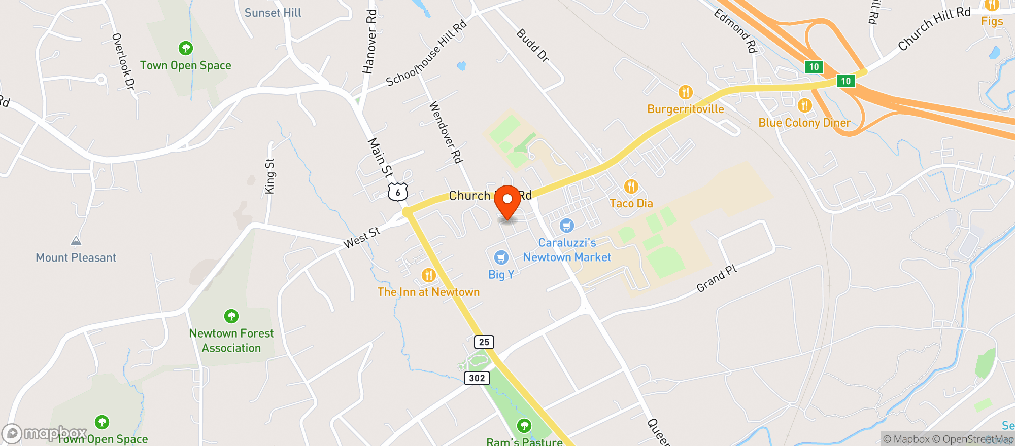Map showing Yankee Wine & Spirits