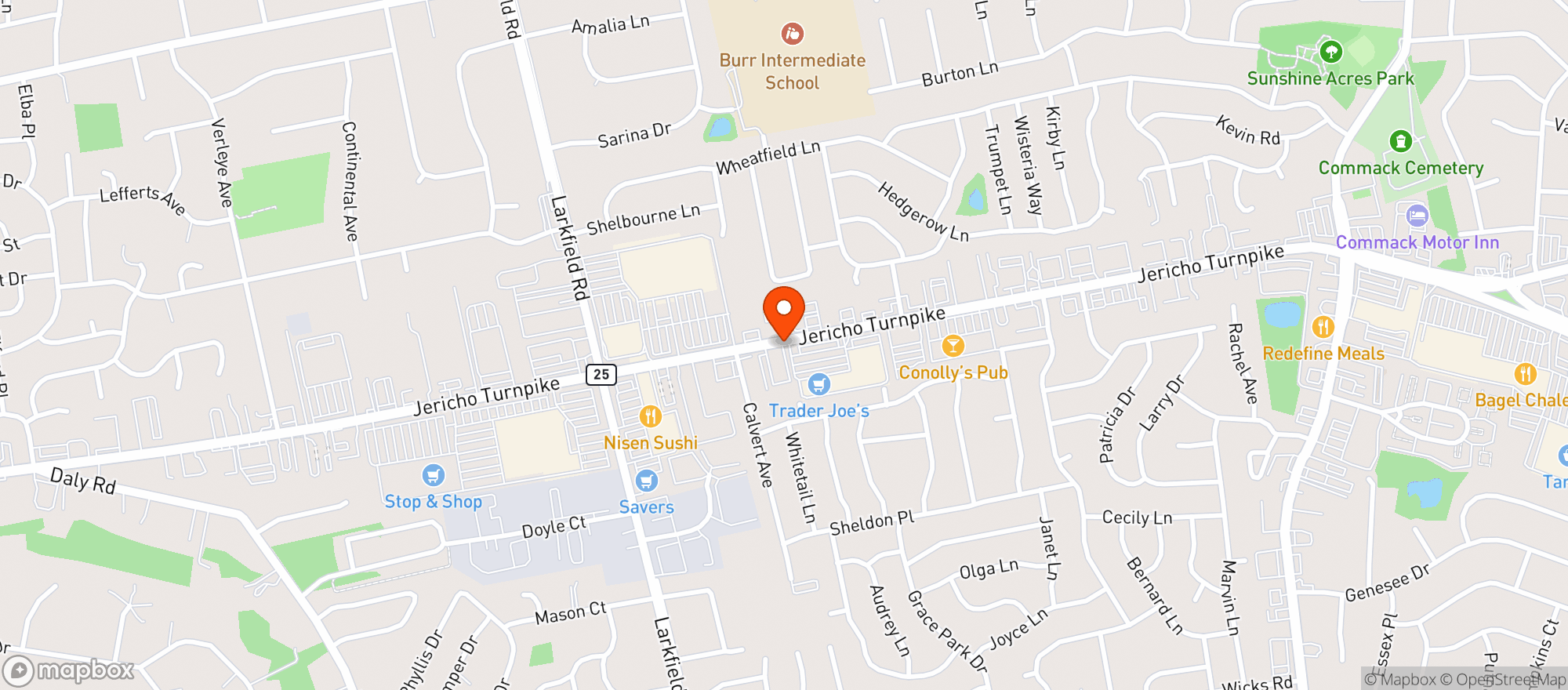 Map showing Trader Joes