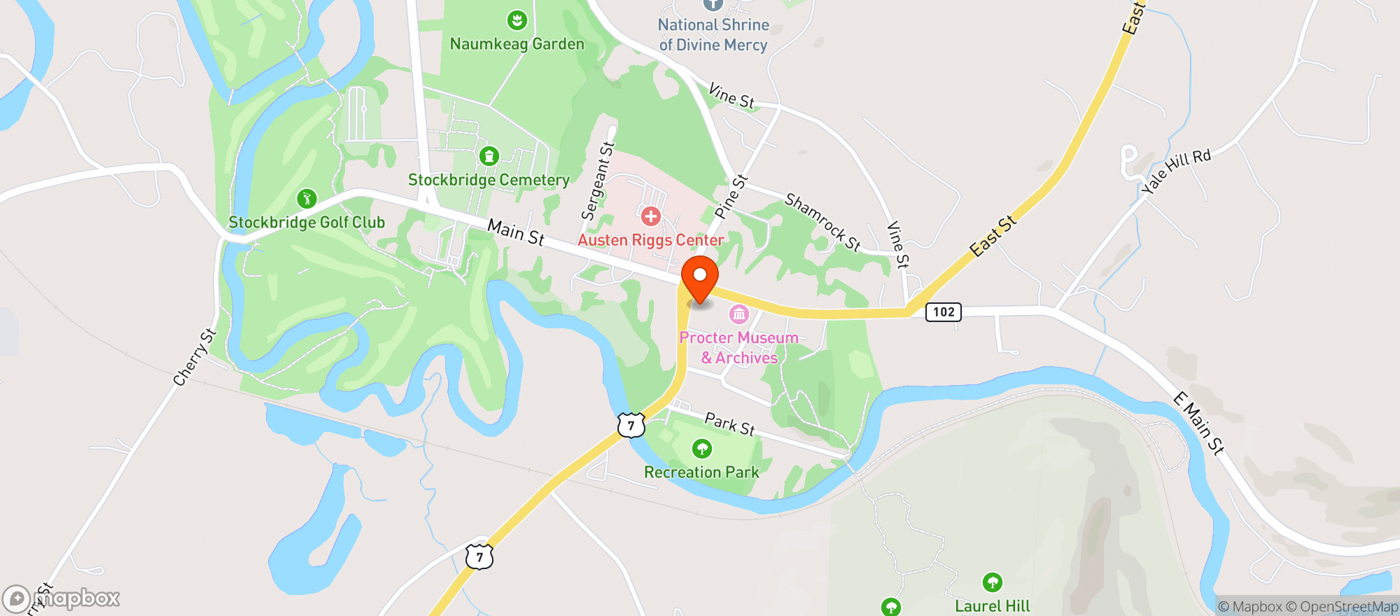 Map showing Red Lion Inn
