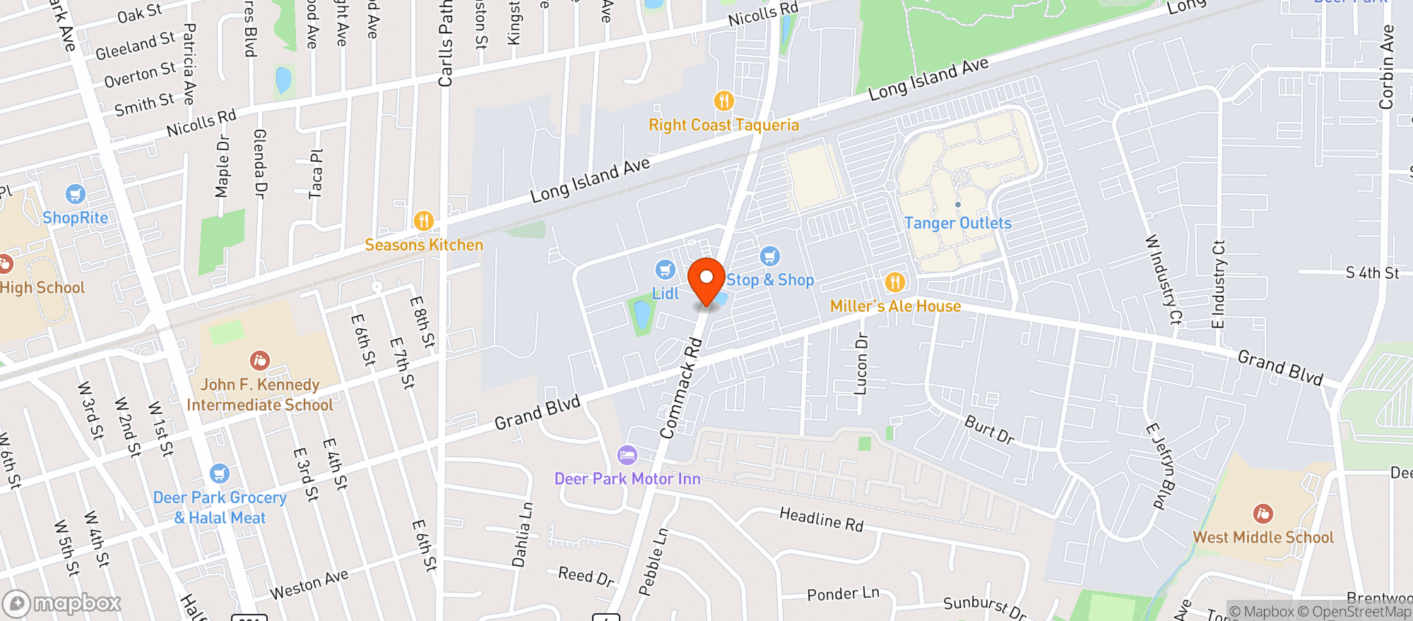 Map showing Stop & Shop