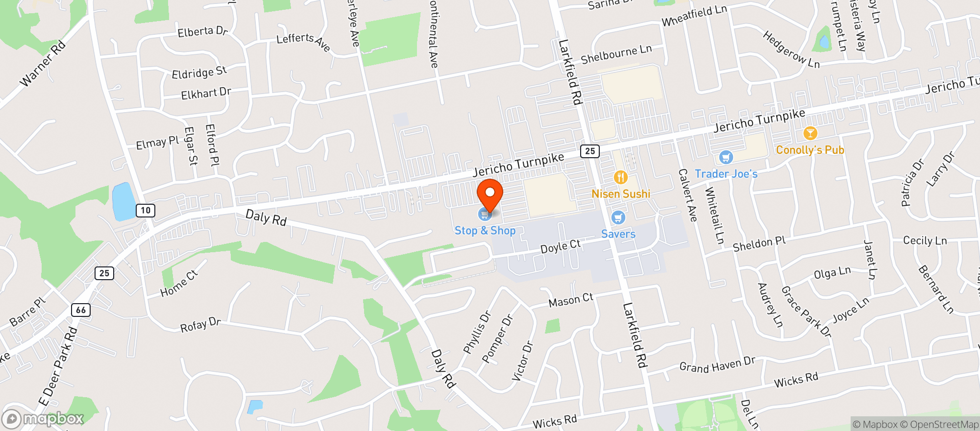 Map showing STOP & SHOP (3126 JERICHO TURNPIKE)