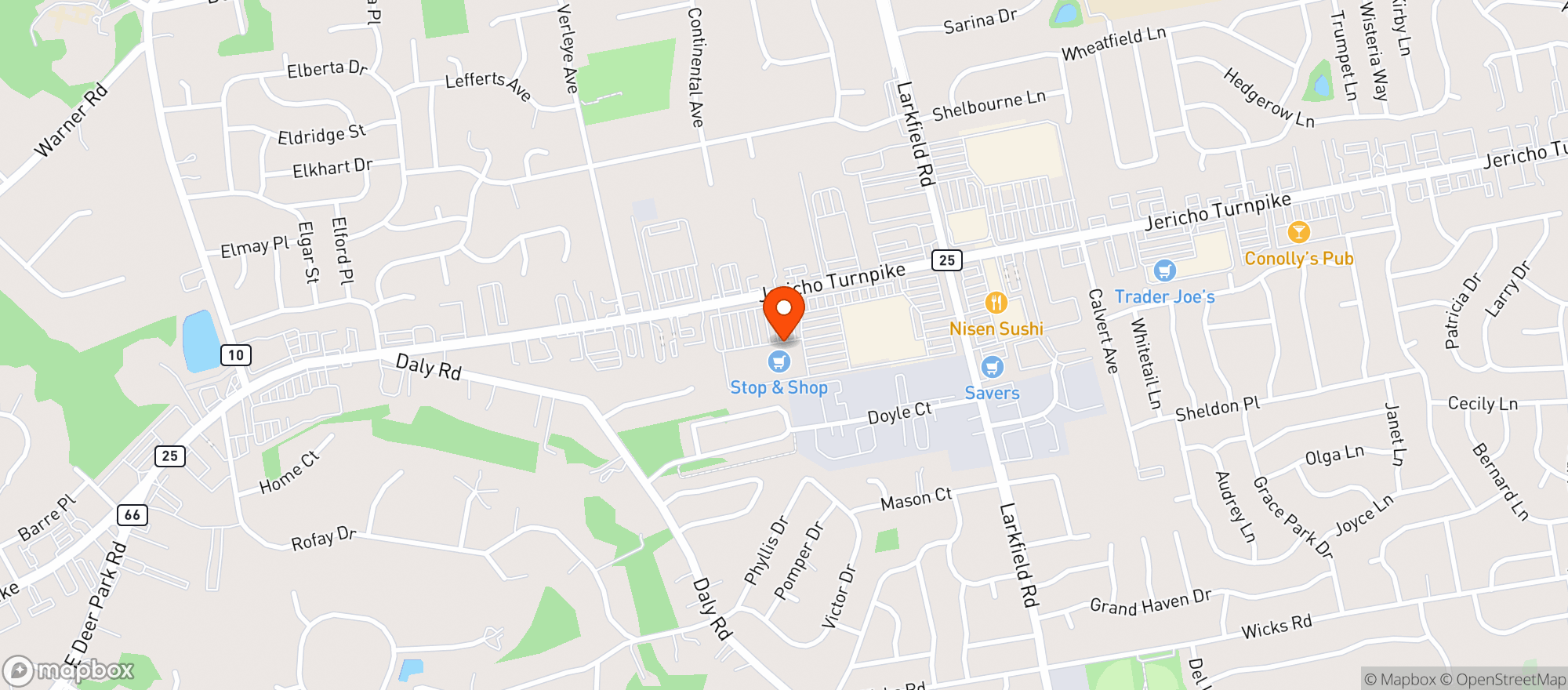 Map showing Stop & Shop