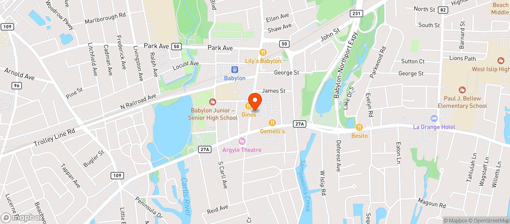 Map showing Sherry's Healthy Gourmet