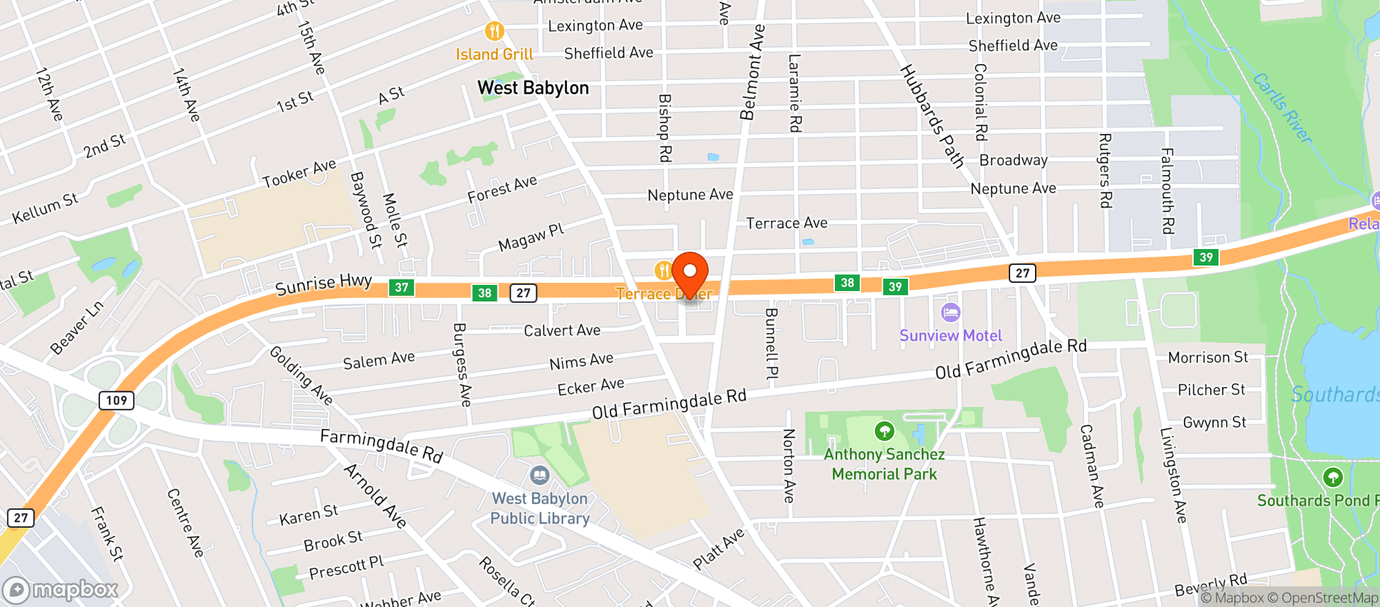 Map showing Primo Wine and Liquor Outlet