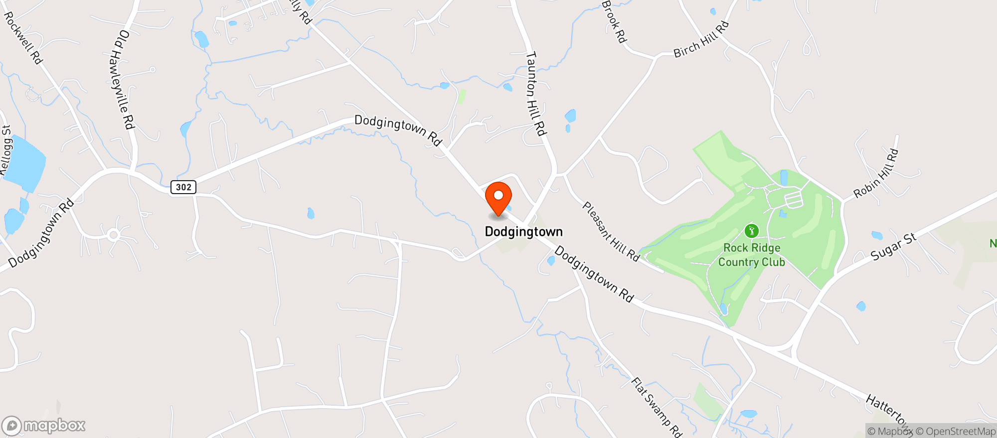 Map showing Dodgingtown Craft & Spirits