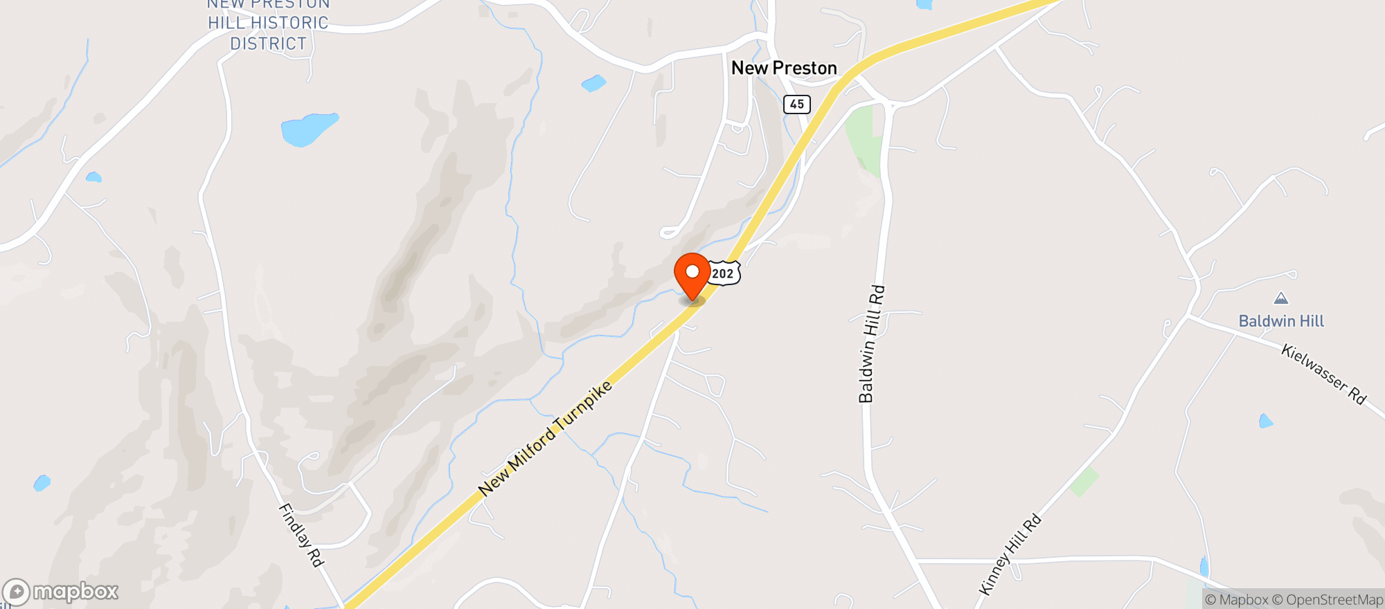 Map showing County Wine & Spirits