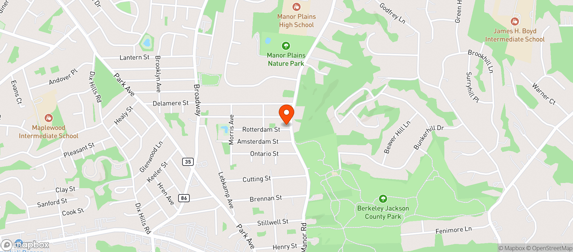 Map showing Rotterdam Estates