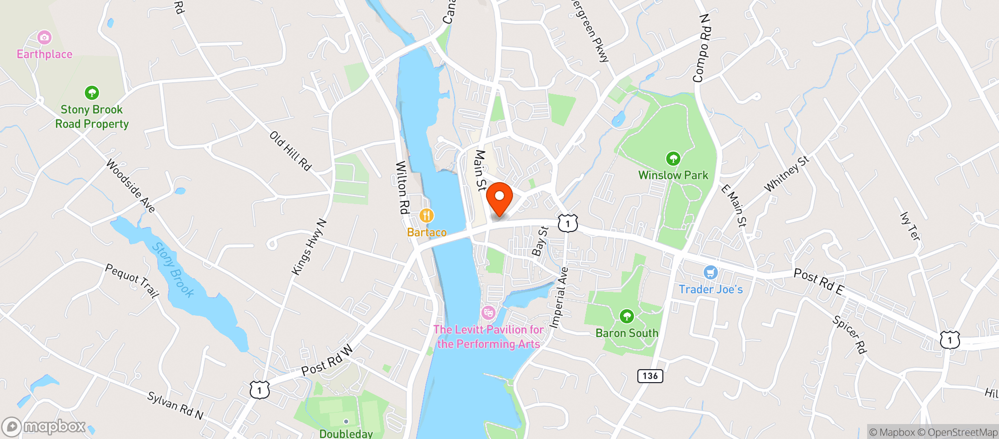 Map showing Emmy Squared Pizza