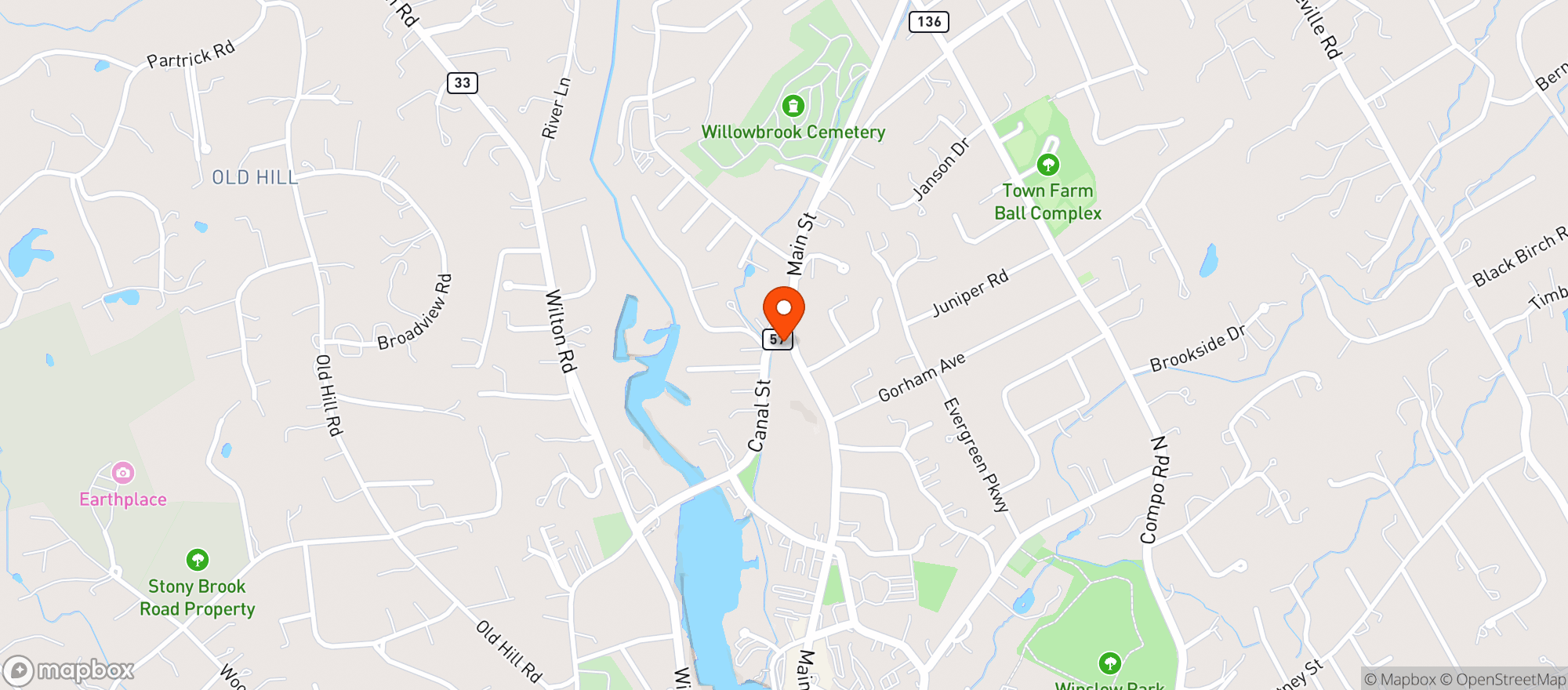 Map showing Hudson Malone