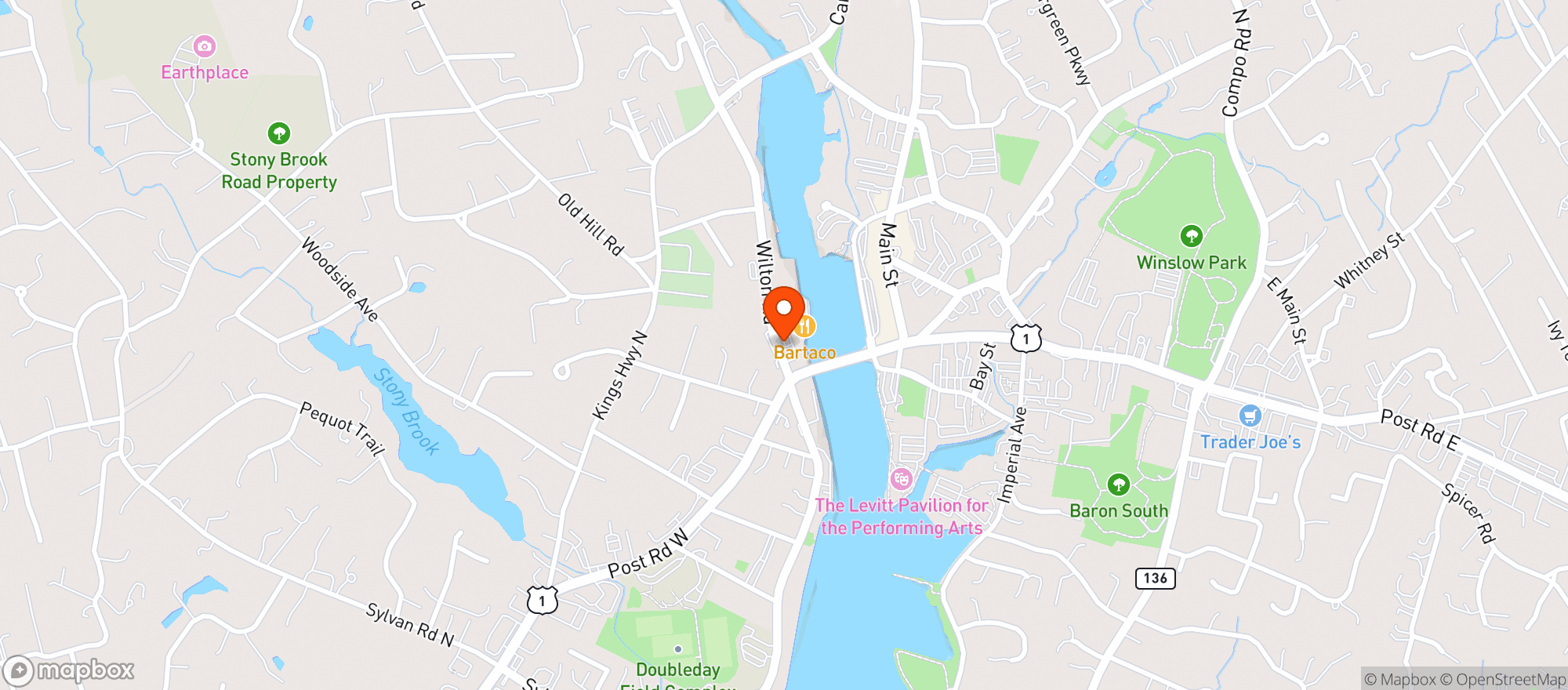 Map showing Bartaco
