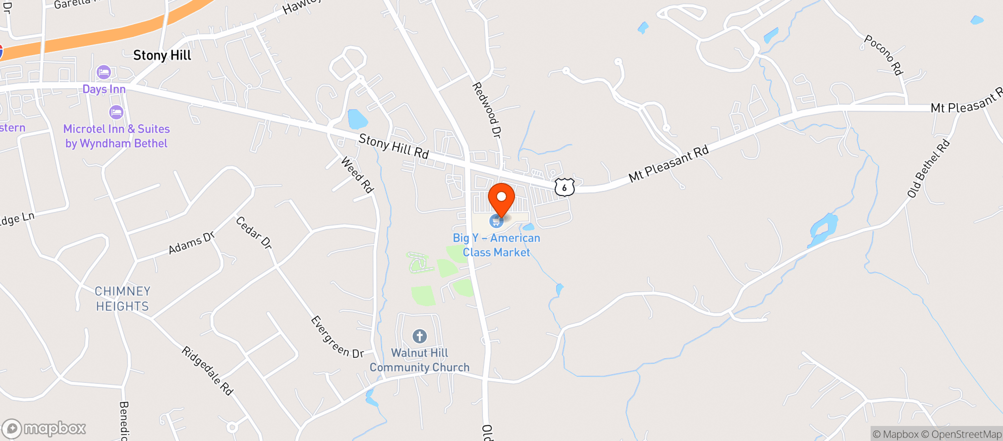 Map showing Big Y Supermarket #82